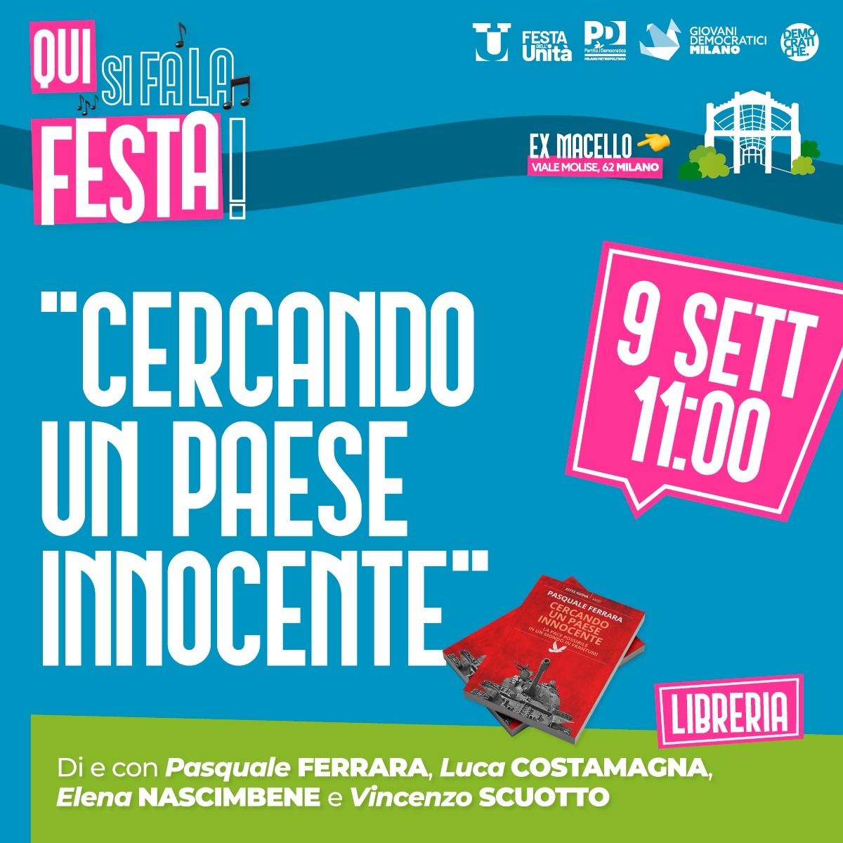Milano, 9 settembre: Presentazione del libro "Cercando un paese innocente".