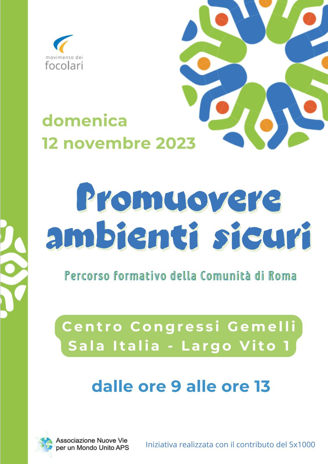 Roma, 12 novembre 2023: Promuovere ambienti sicuri