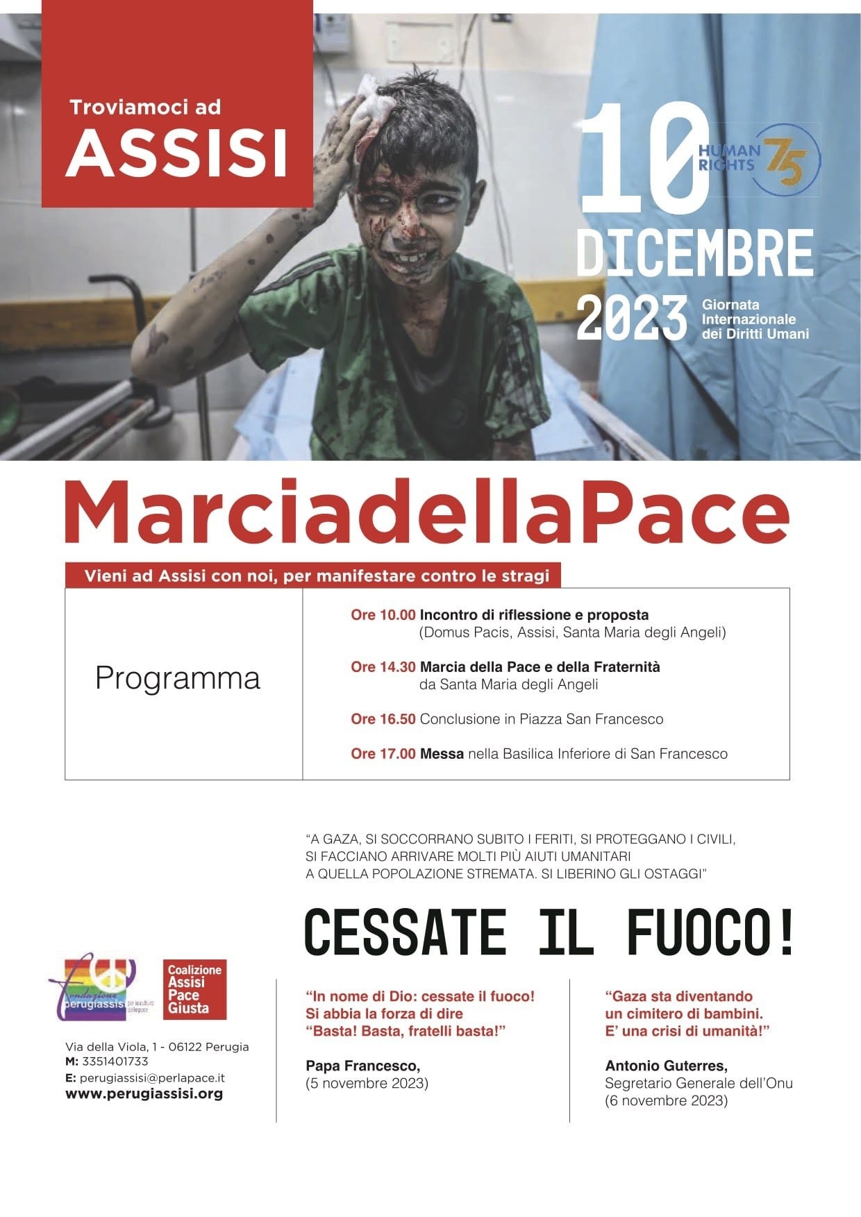 Marcia della Pace - Assisi 10 dicembre 2023