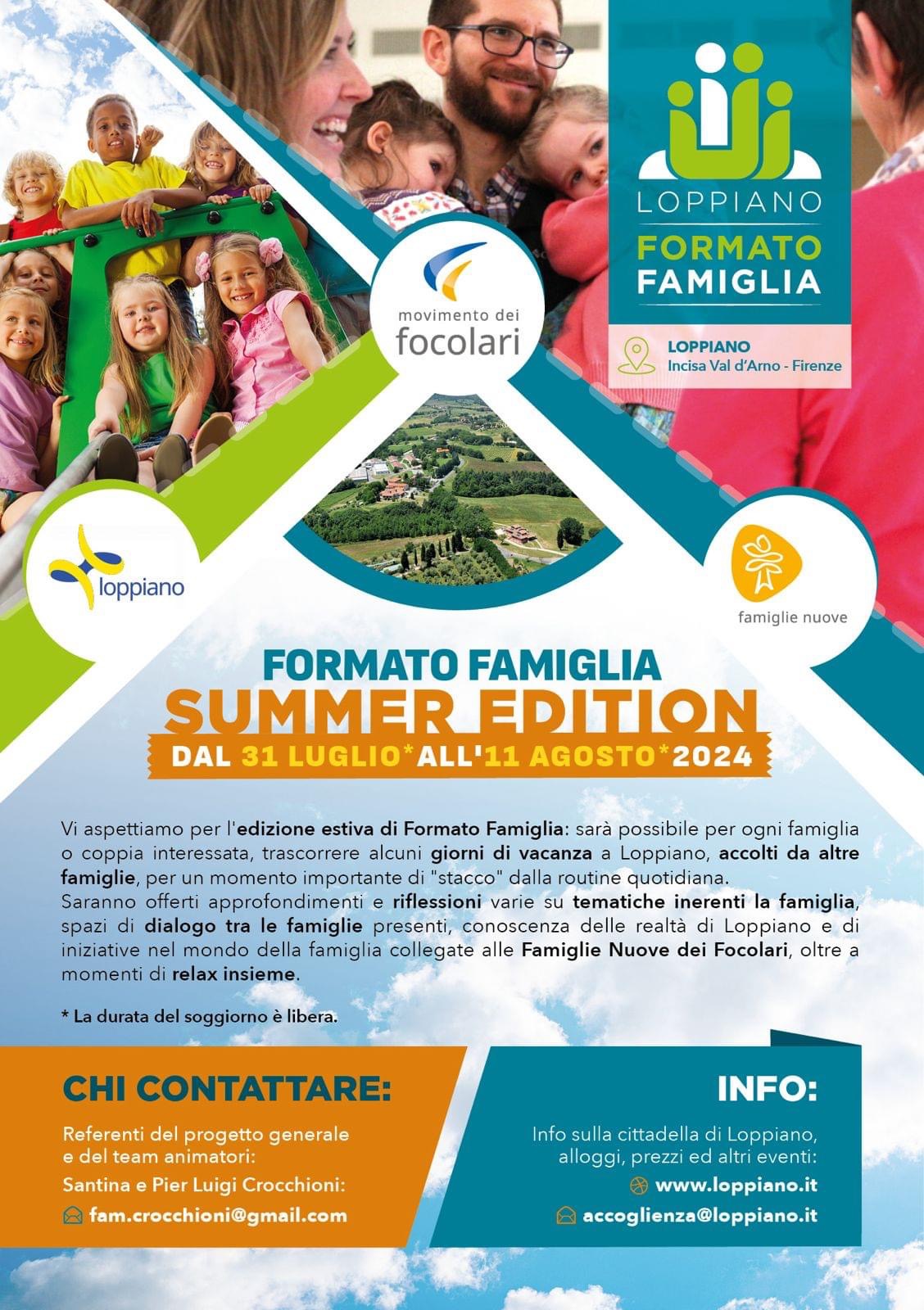 Loppiano: Formato Famiglia, Summer Edition.