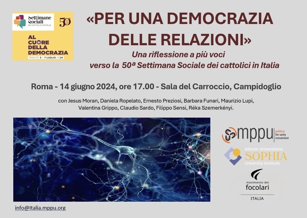 Per una democrazia delle relazioni. Roma 14 giugno ore 17.00