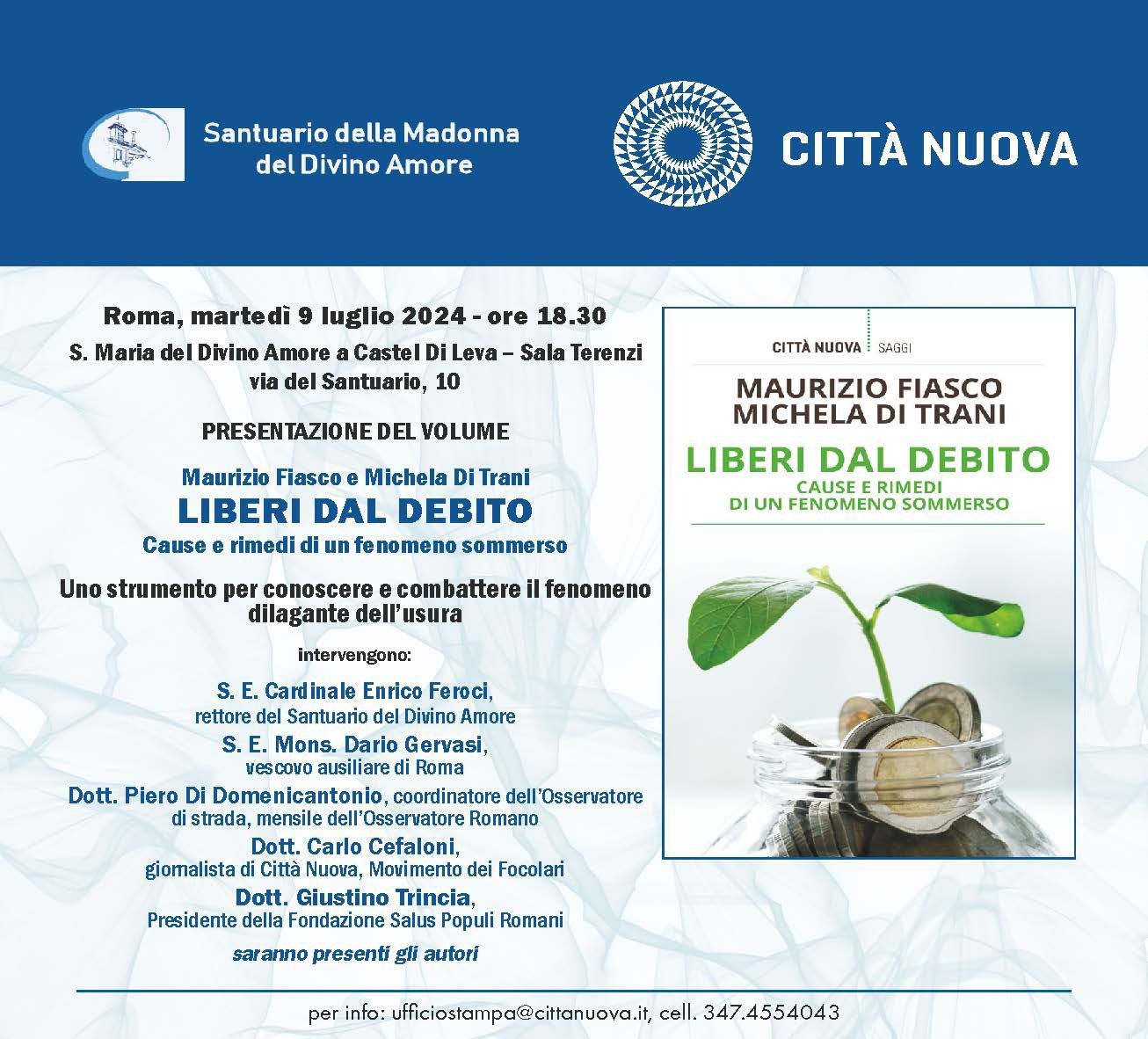 Presentazione del volume "Liberi dal debito", Roma 9 luglio '24